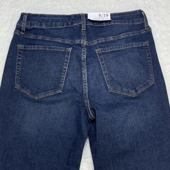 Chaps Ralph Lauren Womens Sz 8/29 Crop Kick Jeans Straight Leg Mid Rise 28x25 - Picture 4 of 14